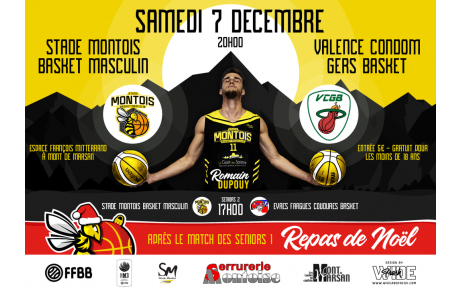 Grande journée basket ce samedi à Mitterrand avant le repas de Noël