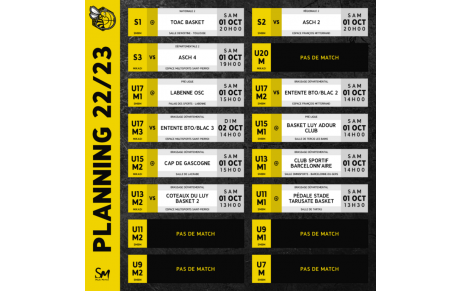 [𝗣𝗟𝗔𝗡𝗡𝗜𝗡𝗚 𝗗𝗨 𝗪𝗘𝗘𝗞-𝗘𝗡𝗗] - 🐝🏀🟡⚫