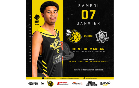 𝗡𝗠𝟮 : Stade Montois Basket Masculin vs Castelnau Medoc Basket-Ball Club