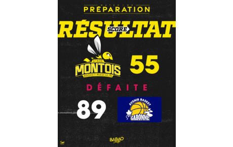 | 𝐍𝐌𝟑 - 𝐋𝐀 𝐏𝐑𝐄́𝐏𝐀 𝟐𝟎𝟐𝟑/𝟐𝟎𝟐𝟒 | 🐝🏀🟡⚫ 𝐌𝐚𝐭𝐜𝐡 𝟏 : Stade Montois Basket Masculin 𝟱𝟱-𝟴𝟵 Garonne Avenir Basket